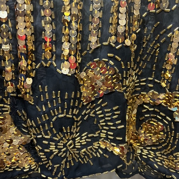 Vintage 80’s Gold and Black Sequin Top by Princess Collection - Picture 2 of 5